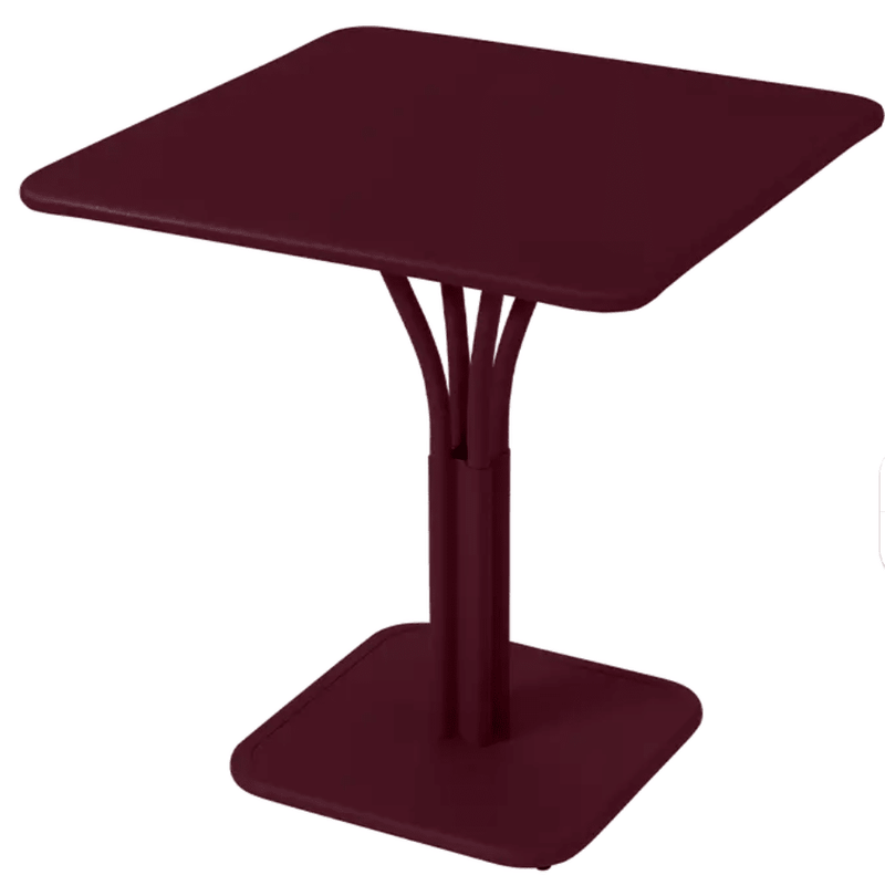 Load image into Gallery viewer, Luxembourg High Pedestal Table 80 x 80 cm - Custom Wood DesignsBlack Fermob Luxembourg metal outdoor table with a solid top and pedestal base, perfect for restaurant or patio use.Metal Table24575204314295Willow Green
