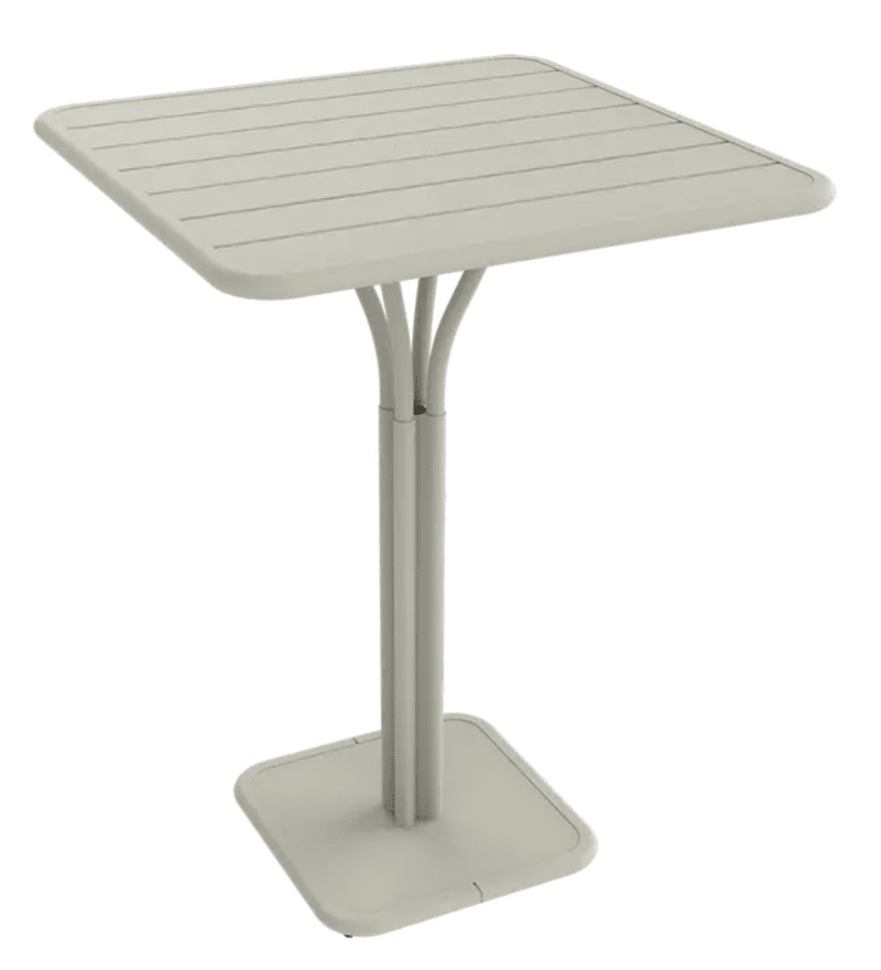 Load image into Gallery viewer, Luxembourg High Pedestal Table 80 x 80 cm - Custom Wood DesignsClay grey Fermob Luxembourg high pedestal metal table, 80x80 cm, outdoor furniture with modern design.Metal Table24575205805815Clay Grey

