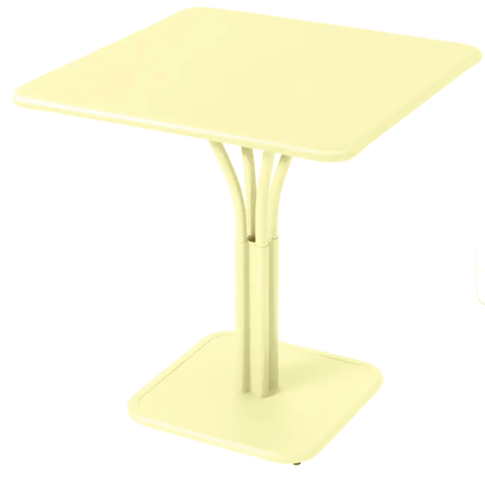 Luxembourg High Pedestal Table 80 x 80 cm - Custom Wood DesignsFermob Luxembourg metal table with frosted lemon finish, 71x71 inches, outdoor aluminum table with solid top for patio or restaurant useMetal Table24575204314295Willow Green