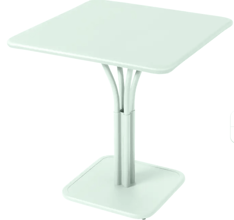 Load image into Gallery viewer, Luxembourg High Pedestal Table 80 x 80 cm - Custom Wood DesignsFermob Luxembourg outdoor metal table with 71x71 inch ice mint pedestal aluminum top, ideal for patio or restaurant settings.Metal Table24575204314295Willow Green
