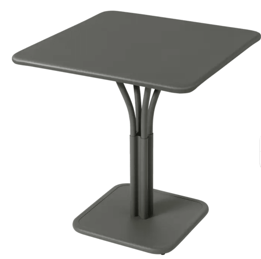 Luxembourg High Pedestal Table 80 x 80 cm - Custom Wood DesignsFermob Luxembourg metal outdoor table with a solid top, 71x71 inches, suitable for patio or restaurant seating.Metal Table24575204314295Willow Green