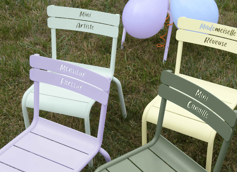 Load image into Gallery viewer, Luxembourg Kid Chair - Custom Wood DesignsFermob Luxembourg Kid Chair from Fermb Kids Corner Contract collection, featuring a colorful, child-sized outdoor seating design.Fermb Kids Corner Contract24575209148119Frostedlemon
