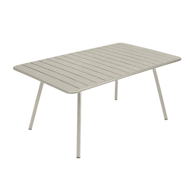 Load image into Gallery viewer, Luxembourg Table 165 x 100 cm - Custom Wood DesignsClay grey Fermob Luxembourg outdoor metal table, 165 x 100 cm, suitable for garden or patio seating and outdoor dining.Table Metal24575208268535AluminumClay Grey
