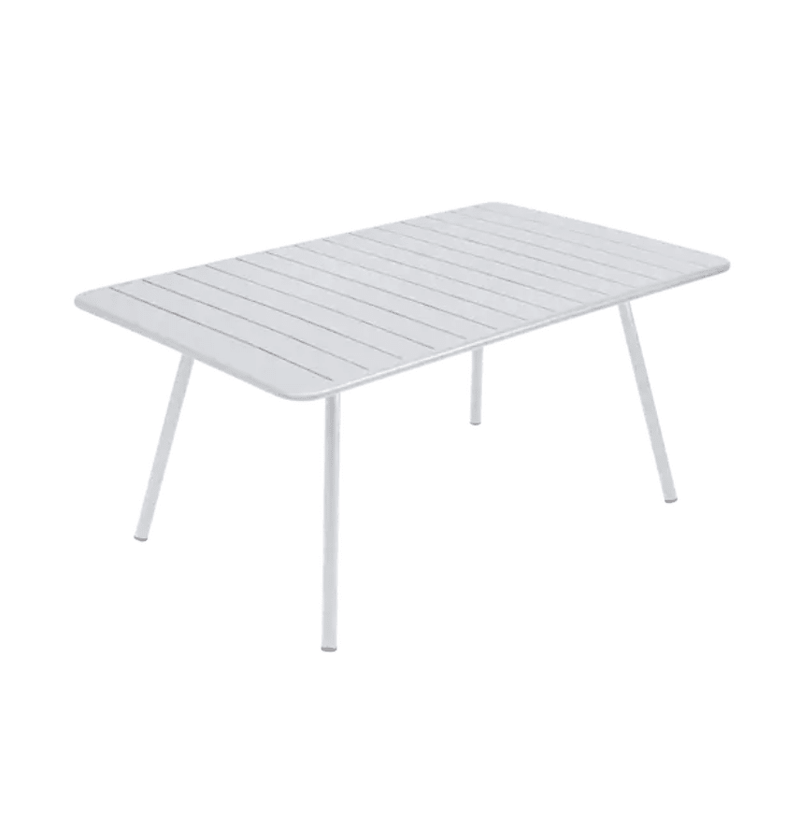 Load image into Gallery viewer, Luxembourg Table 165 x 100 cm - Custom Wood DesignsWhite Fermob Luxembourg metal outdoor table, 165 x 100 cm, with a sturdy design and smooth surface for outdoor dining.Table Metal24575208135767AluminumCotton White
