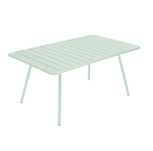 Luxembourg Table 165 x 100 cm - Custom Wood DesignsIce mint Fermob Luxembourg outdoor metal table, 165 x 100 cm, showcasing a modern design perfect for outdoor dining and gatherings.Table Metal24575207704695AluminumIce Mint