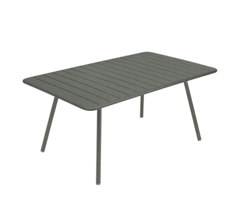 Load image into Gallery viewer, Luxembourg Table 165 x 100 cm - Custom Wood DesignsFermob Luxembourg outdoor metal table, 165 x 100 cm, with a sleek design, ideal for garden or patio seating.Table Metal24575207075319AluminumRosemary
