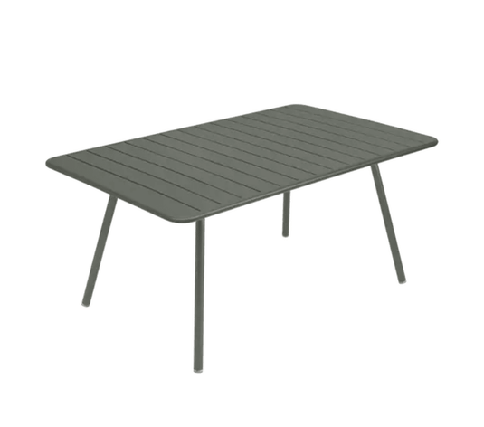 Luxembourg Table 165 x 100 cm - Custom Wood DesignsFermob Luxembourg outdoor metal table, 165 x 100 cm, with a sleek design, ideal for garden or patio seating.Table Metal24575207075319AluminumRosemary
