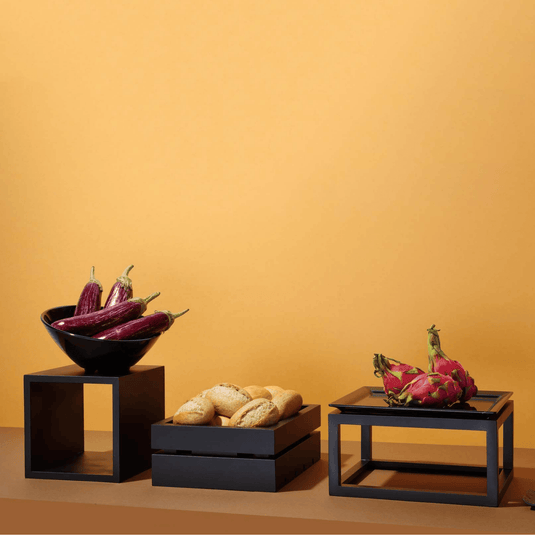 Madeira Black stand 170x170x170 mm - Custom Wood DesignsMadeira black stand by Fine Dine, 170x170x170 mm, sturdy display stand with smooth black finish for tabletop use.stand504932