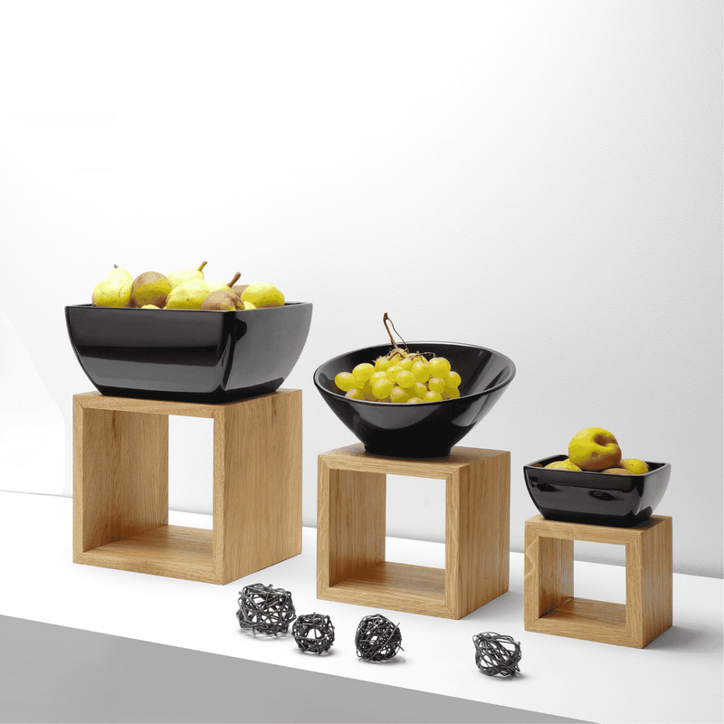Load image into Gallery viewer, Madeira Black stand 170x170x170 mm - Custom Wood DesignsBlack Madeira stand by Fine Dine, measuring 170x170x170 mm, with a sleek, modern design suitable for display or serving.stand504932
