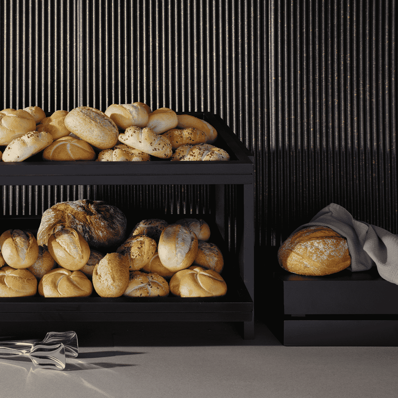 Load image into Gallery viewer, Madeira Black tray GN 1/1 530x325x40 mm - Custom Wood DesignsMadeira Black buffet tray GN 1/1 with 530x325x40 mm dimensions, made by Fine Dine, showing a sleek black serving tray.Buffet tray504956
