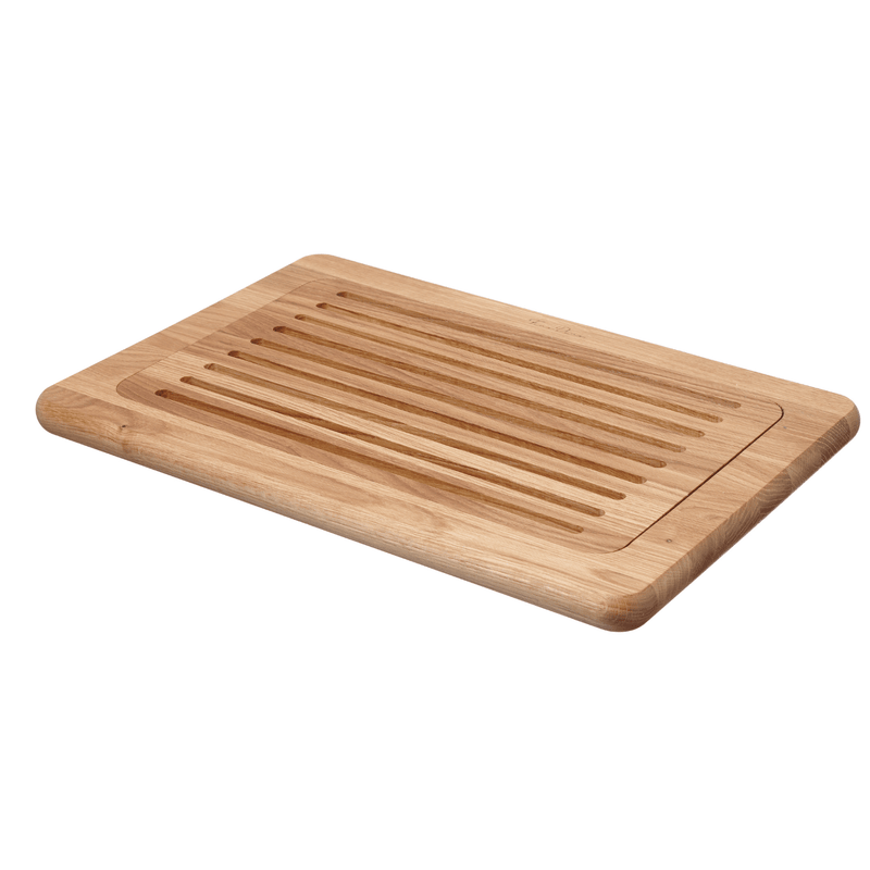 Load image into Gallery viewer, Madeira bread cutting board 530x325mm - Custom Wood DesignsFine Dine Madeira bread cutting board with 530x325mm surface, showcasing a sturdy wooden bread board for kitchen use.bread board505021
