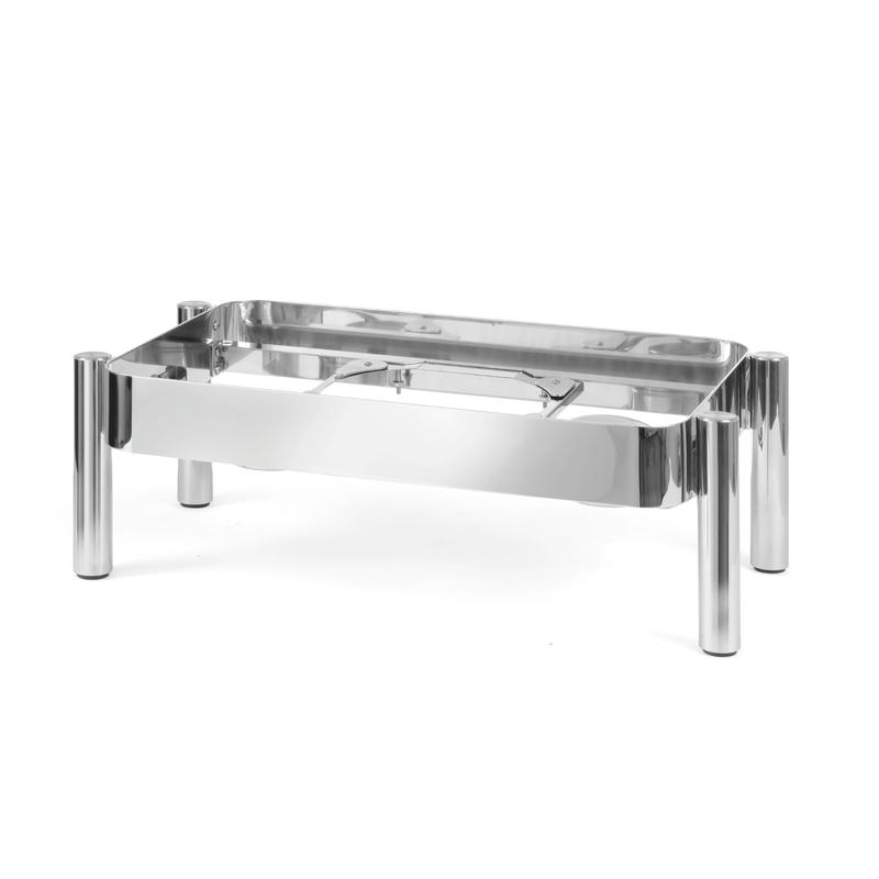 Load image into Gallery viewer, Madeira De Luxe GN 1/1 Induction Chafing Frame (Glass Lid) | Warmer Frame | Heater 473504 - Custom Wood DesignsFine Dine Madeira De Luxe GN 1/1 induction chafing frame with glass lid, stainless steel warmer frame for food heating and presentation.Frame for warmer473511
