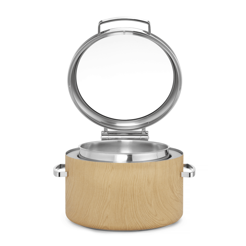 Load image into Gallery viewer, Madeira De Luxe Induction chafing dish round 11l with glass lid - Custom Wood DesignsFine Dine Madeira De Luxe induction chafing dish, round 11L with glass lid, ideal for keeping food warm at eventsInduction warmer473542
