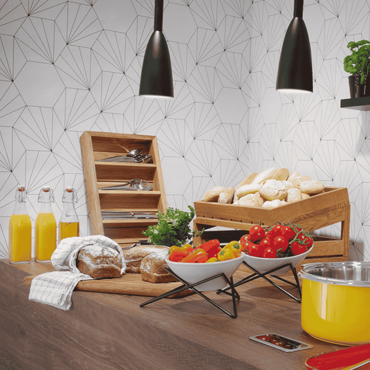 Madeira inclined box GN 1/2 - Custom Wood DesignsOak Madeira inclined box GN 1/2 by Fine Dine, showcasing a sleek, wooden storage container with a tilted design for easy access.oak box505137