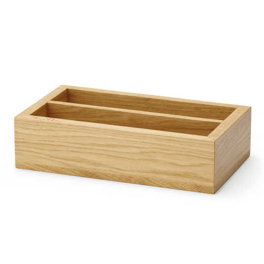 Madeira oak two-section cutlery box, 275x165x60mm - Custom Wood DesignsMadeira oak two-section cutlery box by Fine Dine, buffet box with dimensions 275x165x60mm, designed for organized tableware storage.Box Buffet664414
