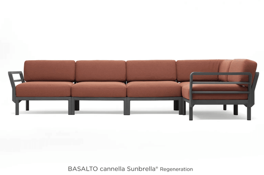 Maximo 5 Modular Outdoor Sofa Seating System - Custom Wood DesignsMaximo 5 modular outdoor sofa from Custom Wood Designs, featuring Basalto Cannella cushions on a stylish hotel terrace seating system.Modular Sofa Outdoor24575214271671Basalto Cannella