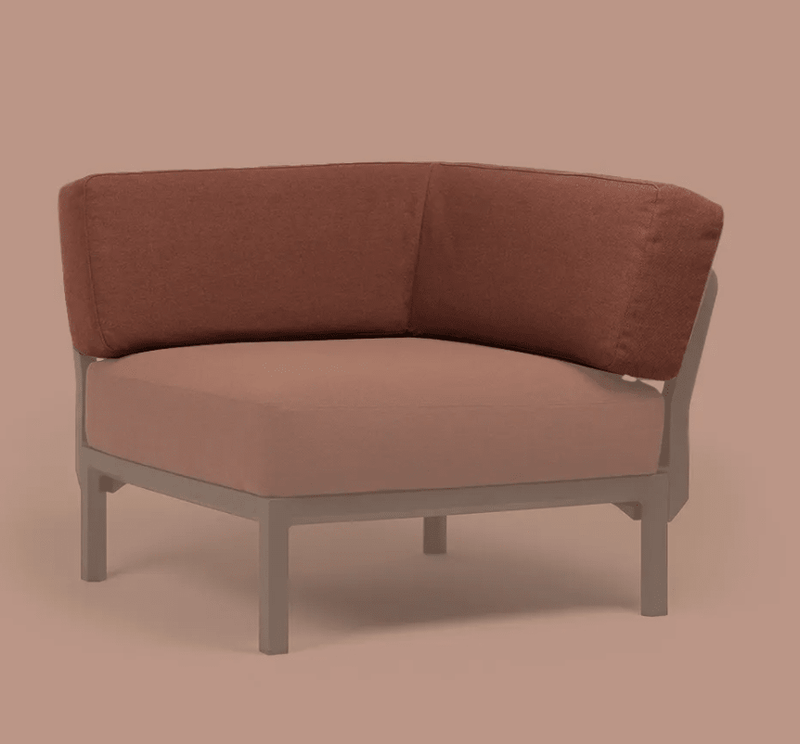 Load image into Gallery viewer, Maximo Corner Back Cushion Sunbrella® - Custom Wood DesignsNardi Maximo corner back cushion in Sunbrella fabric, outdoor sofa accessory for modular furniture, square shape with plush padding.Maximo Accessories24575215572951Lava Sunbrella

