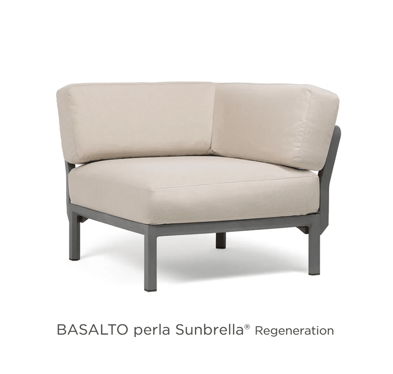 Load image into Gallery viewer, Maximo Corner Module Modula Corner Seat - Custom Wood DesignsNardi Maximo Corner Module from the Modula Corner Seat modular sofa collection, featuring black BasaltoPerla outdoor corner seat.Modular Sofa24575218647063Basalto Perla
