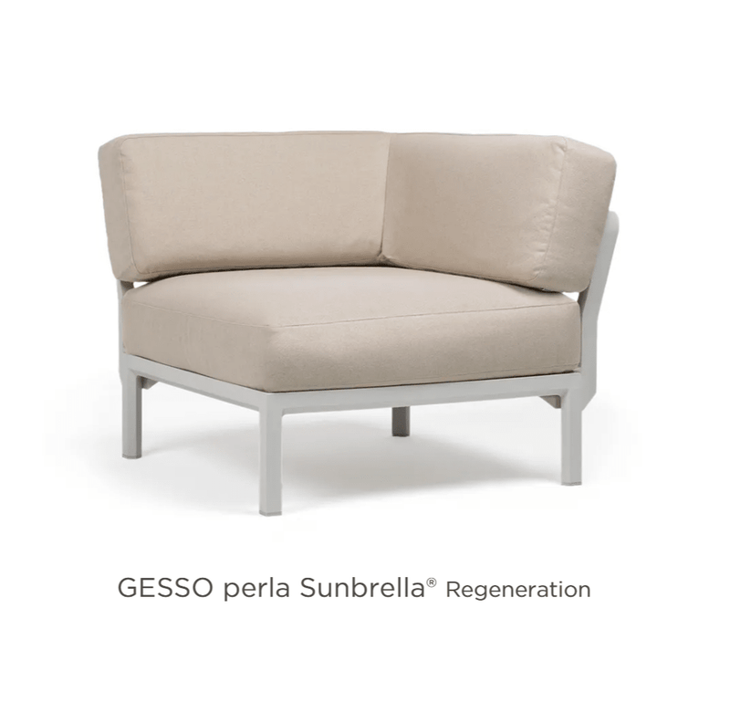 Load image into Gallery viewer, Maximo Corner Module Modula Corner Seat - Custom Wood DesignsNardi Maximo Corner Module from Modula Modular Sofa set, beige GessoPerla fabric, outdoor corner seat for hospitality and patio useModular Sofa24575217884919Gesso Perla Sunbrella
