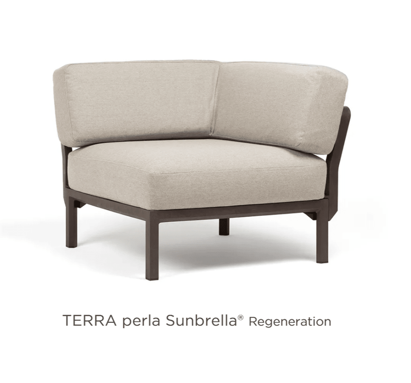 Load image into Gallery viewer, Maximo Corner Module Modula Corner Seat - Custom Wood DesignsNardi Maximo Corner Module from Modula modular sofa with outdoor corner seat, ideal for hospitality outdoor furniture setting.Modular Sofa24575217453847Terra Perla Sunbrella

