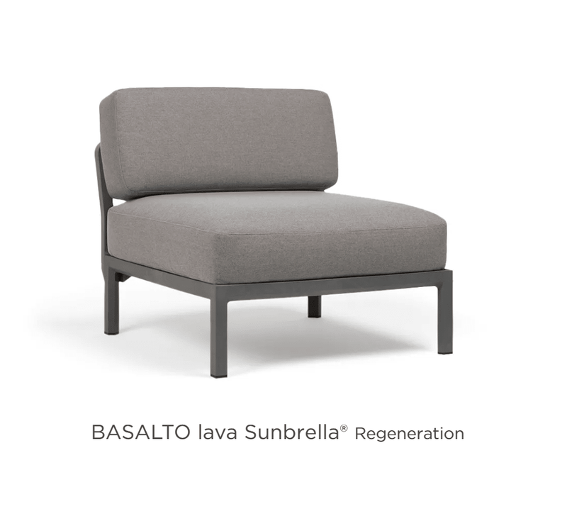 Load image into Gallery viewer, Maximo Modular Centre Seat Sofa Middle - Custom Wood DesignsNardi Maximo modular sofa center seat in Basalto Lava, outdoor hospitality furniture, featuring a sleek, durable design.Modular Sofa24575210060119Cactus Timo
