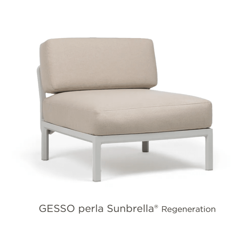 Load image into Gallery viewer, Maximo Modular Centre Seat Sofa Middle - Custom Wood DesignsNardi Maximo modular sofa center seat in Gesso Perla Sunbrella fabric, outdoor hospitality furniture with plush cushions.Modular Sofa24575219761815Gesso Perla
