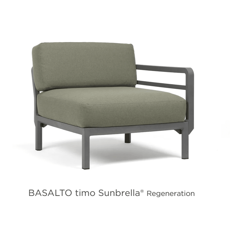 Load image into Gallery viewer, Maximo Modular End Sofa Left/Right - Custom Wood DesignsLuxury outdoor Maximo Modular End Sofa by Nardi in Basalto Timo Sunbrella fabric, designed for flexible outdoor seating.Modular Sofa24575211726039Basalto Timo
