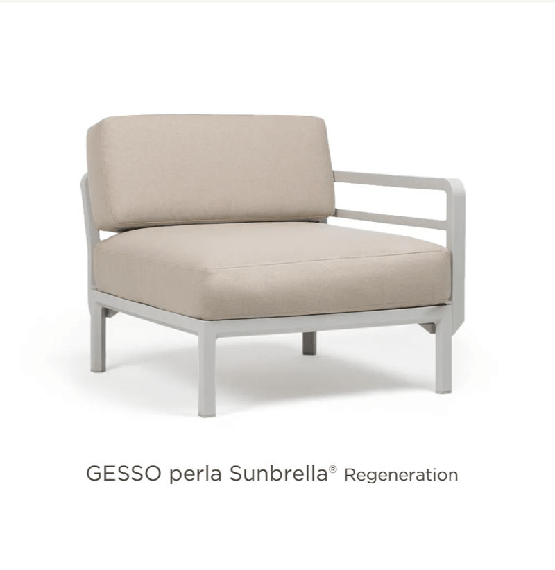 Load image into Gallery viewer, Maximo Modular End Sofa Left/Right - Custom Wood DesignsNardi Maximo modular end sofa in Gesso Perla fabric, corner seating element for outdoor terrace furniture.Modular Sofa24575212024343Gesso Perla
