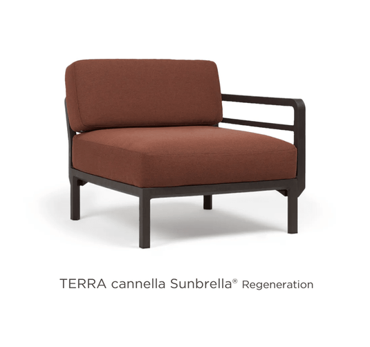 Maximo Modular End Sofa Left/Right - Custom Wood DesignsNardi Maximo modular end sofa in Terra Cannella fabric, featuring corner seating for outdoor hotel terrace furniture.Modular Sofa24575211262199Terra Cannella