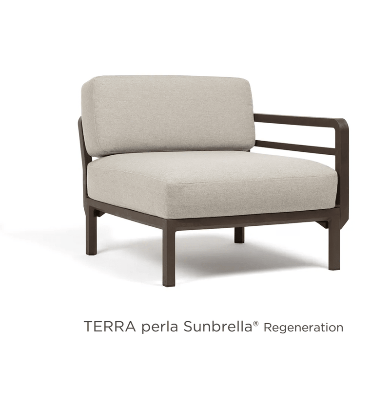 Load image into Gallery viewer, Maximo Modular End Sofa Left/Right - Custom Wood DesignsNardi Maximo modular sofa end seat with left and right armrests, outdoor terracotta-colored sunbrella fabric, luxury furniture pieceModular Sofa24575210532823Terra Perla
