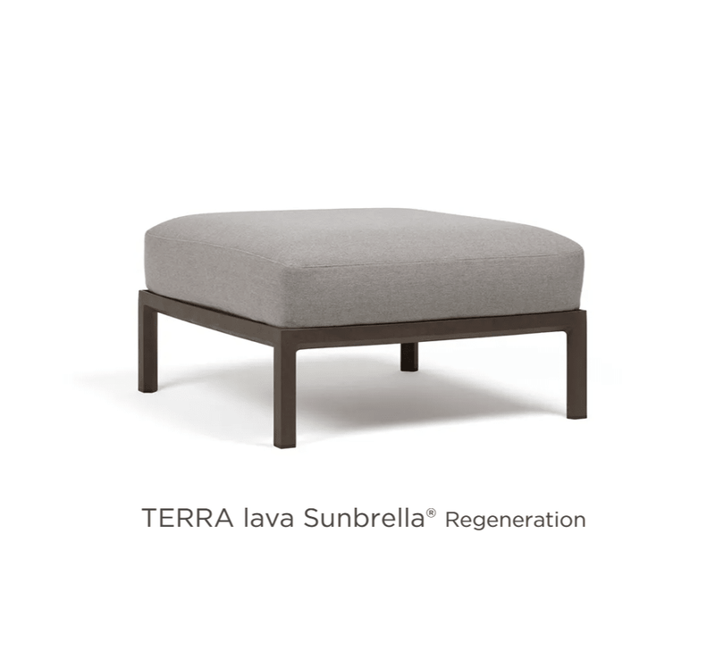 Load image into Gallery viewer, Maximo Pouf Modular Seating Element - Custom Wood DesignsNardi Maximo Pouf modular seating element as part of a modern outdoor sectional sofa, featuring a terra-cotta color and plush cushions.Modular Sofa24575215910007Terrta Lava

