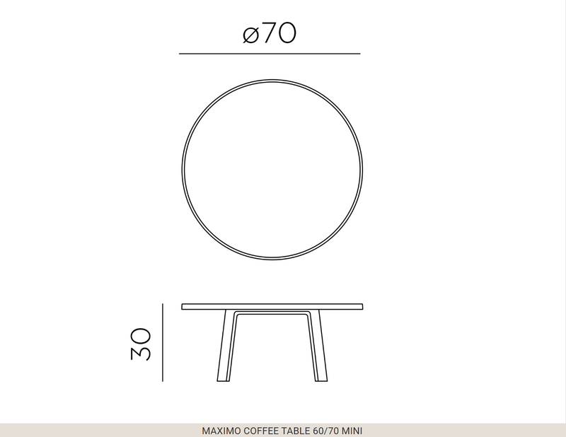 Load image into Gallery viewer, Maximo Tavolino Mini 70 Round Outdoor Table - Custom Wood DesignsNardi Maximo Tavolino Mini 70 round outdoor coffee table with a sleek design and sturdy surface for outdoor use.Coffe Table24575211913623Basalto 70 diameter mini
