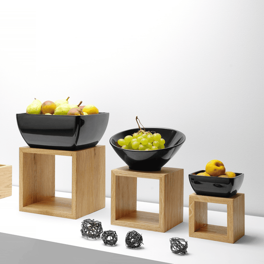 Melamine square bowl, black, 125x125x(h)65mm - Custom Wood DesignsBlack melamine square bowl by Fine Dine, 125x125mm with 65mm height, shown in the image.Melamine bowl779583