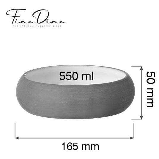 Mia White bowl, 165mm - Custom Wood DesignsWhite Mia bowl by Fine Dine, 165mm diameter, showcasing a sleek ceramic design with smooth edges and a glossy finish.bowl778524