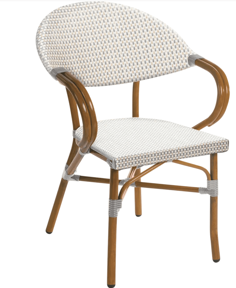 Load image into Gallery viewer, MILANO Armchair Parisian Bistro - Custom Wood DesignsFermob Milano bistro armchair with a curved metal frame and outdoor finish, perfect for restaurant or patio seating.Restaurant chair Bistro24575198517783
