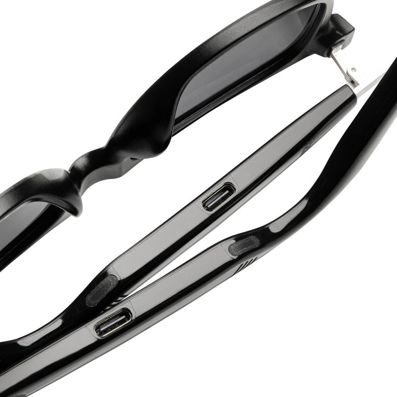 Load image into Gallery viewer, Miro AI-powered Audio Sunglasses with translation function - Custom Wood DesignsMiro AI-powered Audio Sunglasses with translation functionAudioP301.2901Polycarbonateblack

