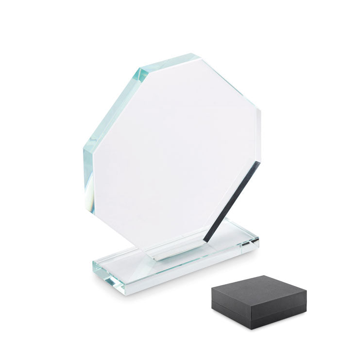 Load image into Gallery viewer, Octagon crystal award in clear glass, pack of 10 crystal awards Ireland
