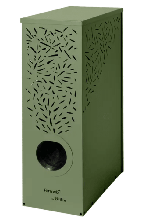 Fermob MOJO Anti-Mosquito Station for mosquito control, featuring a cactus-shaped design, outdoors in a sunny garden setting.