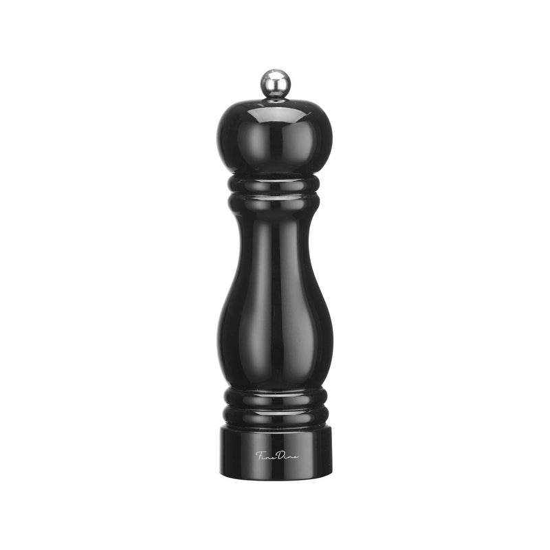 Load image into Gallery viewer, Monolith pepper mill with stainless steel grinding mechanism, black, 180mm - Custom Wood DesignsBlack Fine Dine Monolith pepper mill with stainless steel grinding mechanism, 180mm tall, showcasing modern design and durable construction.pepper mill469859
