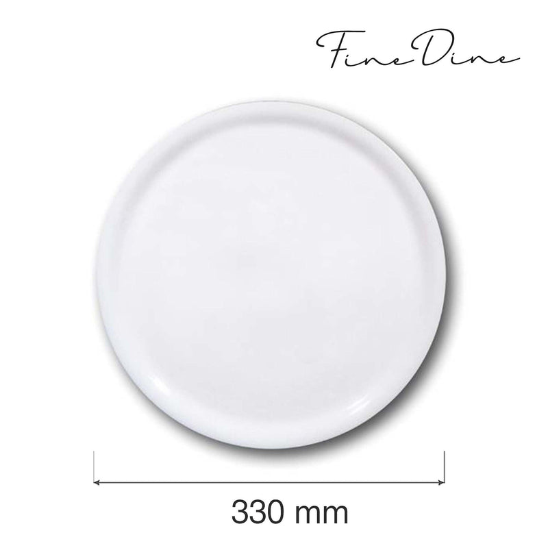 Load image into Gallery viewer, Napoli pizza plate, white, 330mm - Custom Wood DesignsWhite Napoli pizza plate by Fine Dine, 330mm diameter, showcasing a clean, elegant ceramic serving dish for pizza.pizza plate04018001
