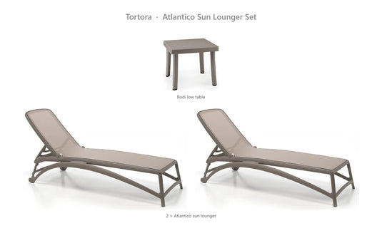 Nardi Atlantico Sun Lounger Set – Tortora