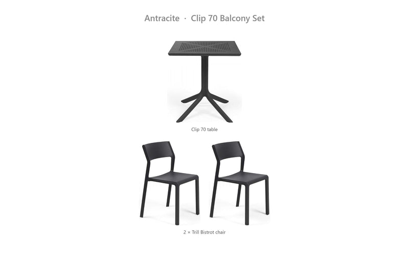 Load image into Gallery viewer, Nardi Clip 70 Balcony Set – Antracite
