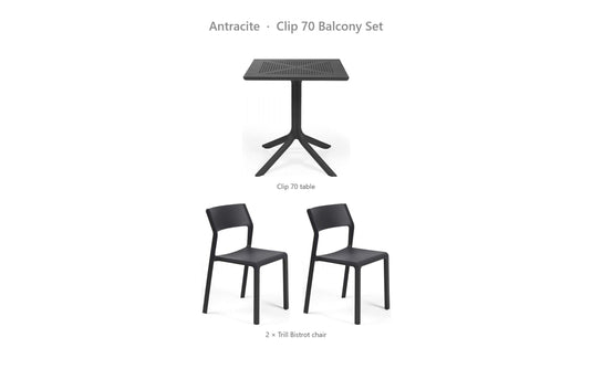 Nardi Clip 70 Balcony Set – Antracite