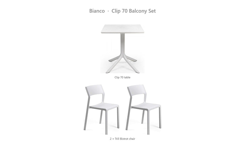 Load image into Gallery viewer, Nardi Clip 70 Balcony Set – Bianco
