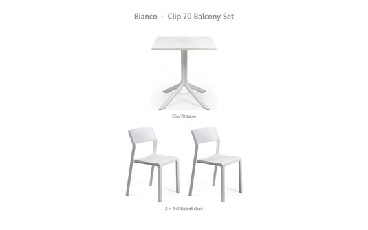 Nardi Clip 70 Balcony Set – Bianco