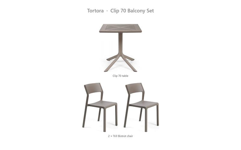 Load image into Gallery viewer, Nardi Clip 70 Balcony Set – Tortora
