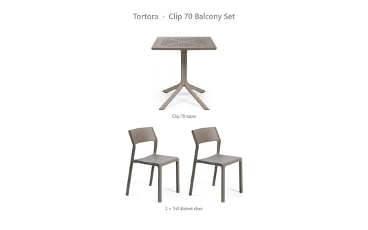 Nardi Clip 70 Balcony Set – Tortora