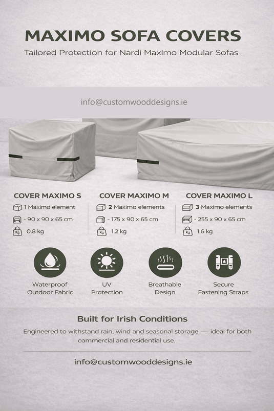 Nardi Cover Maximo Outdoor Furniture Cover S M L - Custom Wood DesignsNardi Maximo outdoor furniture cover for sofa, available in S, M, L sizes, protecting Nardi outdoor furniture from weather.Outdoor Furniure Nardi Covers24575207196343MAXIMO L (3 Maximo elements)