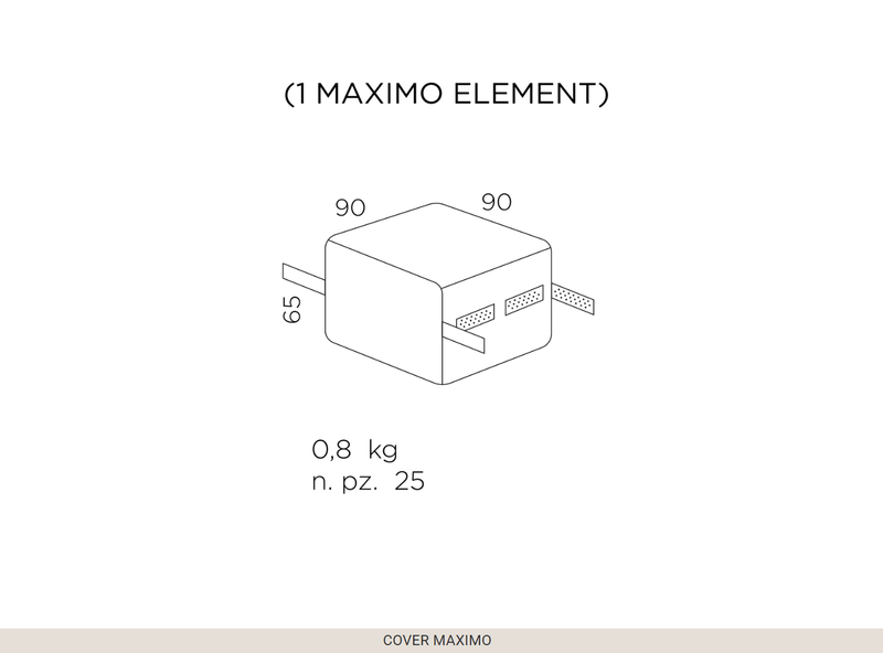 Load image into Gallery viewer, Nardi Cover Maximo Outdoor Furniture Cover S - Custom Wood DesignsNardi Cover Maximo outdoor furniture cover for sofa, weather-resistant fabric, protecting Nardi outdoor furniture in Dublin.Outdoor Furniure Nardi Covers24575193088215MAXIMO S (1 Maximo element)
