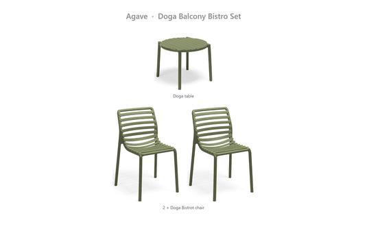 Nardi Doga Balcony Bistro Set – Agave